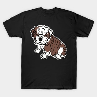 Melting Dog, English Bulldog Puppy Fat Rolls T-Shirt